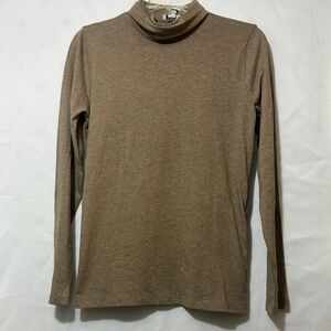 J. Crew Tan Fitted Long Sleeve Tee